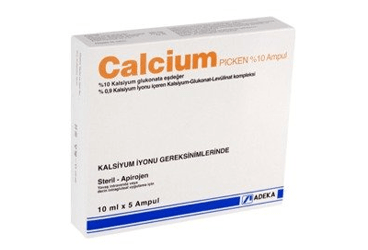 CALCIUM PICKEN %10 ENJEKSİYONLUK ÇÖZELTİ AMPUL, 5 ADET