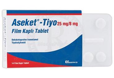 ASEKET-TİYO 25 MG/8 MG FİLM KAPLI TABLET, 14 ADET