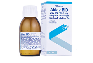 AKLAV BID 200 MG/28,5 MG PEDİYATRİK SÜSPANSİYON HAZIRLAMAK İÇİN KURU TOZ, 70 ML