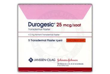 DUROGESIC 25 MCG MCG/SAAT TRANSDERMAL FLASTER, 5 ADET