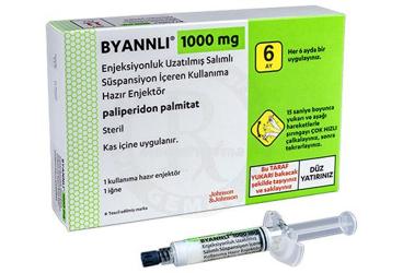 BYANNLI 1000 mg IM Enjeksiyonluk Uzatılmış Salımlı Süspansiyon İçeren Kullanıma Hazır Enjektör, 1 adet