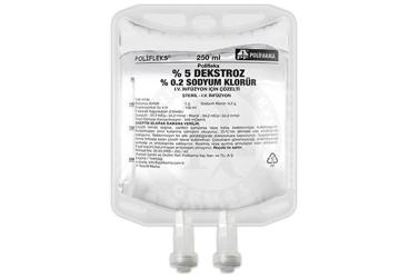 POLIFLEKS %5 DEKSTROZ %0,2 SODYUM KLORUR IV İNFÜZYON İÇİN ÇÖZELTİ, 250 ML SETSİZ TORBA