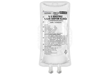 POLİFLEKS %5 DEKSTROZ %0.45 SODYUM KLORÜR IV İNFÜZYON İÇİN ÇÖZELTİ, 1000 ML SETLI TORBA