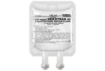 POLİFLEKS 100 MG/ML DEKSTRAN40+9 MG/ML İZOTONİK SODYUM KLORÜR I.V. İNFÜZYON İÇİN ÇÖZELTİ, 150 ML SETSİZ(PVC)