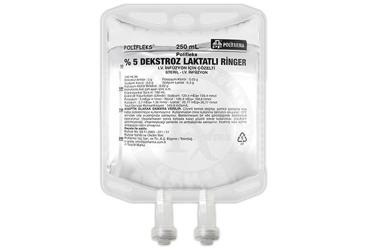 POLİFLEKS %5 DEKSTROZ LAKTATLI RİNGER IV İNFÜZYON İÇİN ÇÖZELTİ, 250 ML TORBA SETSİZ