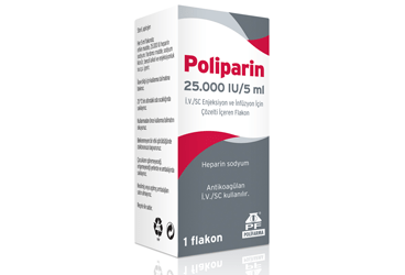 POLIPARIN 25000IU/5 ML IV/SC ENJEKSIYON VE INFÜZYON IÇIN ÇÖZELTI IÇEREN FLAKON