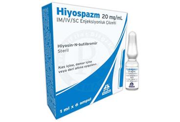 HİYOSPAZM 20 MG/ML İM/İV/SC ENJEKSİYONLUK ÇÖZELTİ
