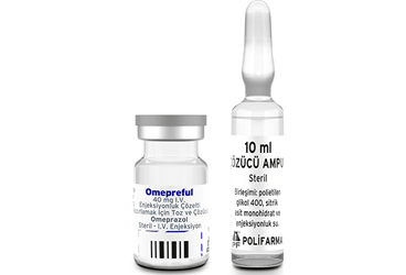 OMEPREFUL 40 MG IV ENJEKSİYONLUK ÇÖZELTİ HAZIRLAMAK İÇİN TOZ VE ÇÖZÜCÜ, 1 ADET