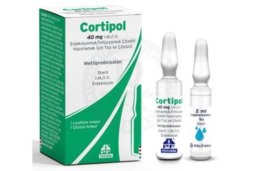 CORTİPOL 40 MG I.M./I.V. ENJEKSİYONLUK/İNFÜZYONLUK ÇÖZELTİ HAZIRLAMAK İÇİN TOZ VE ÇÖZÜCÜ, 1 AMPUL + 1 ÇÖZÜCÜ İÇEREN AMPUL