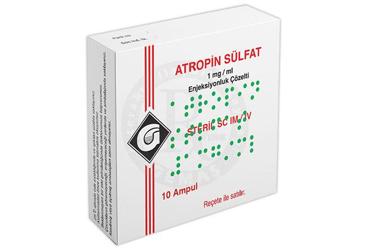 ATROPİN SÜLFAT GALEN 1 MG/1 ML IV/IM/SC ENJEKSİYONLUK ÇÖZELTİ, 10 AMPUL