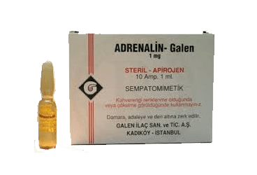 ADRENALIN GALEN 1MG/1ML ENJEKSİYONLUK ÇÖZELTİ, 10 AMPUL