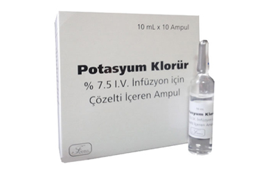 POTASYUM KLORUR GALEN 750 MG/10 ML ENJEKSİYONLUK ÇÖZELTİ, 10 AMPUL