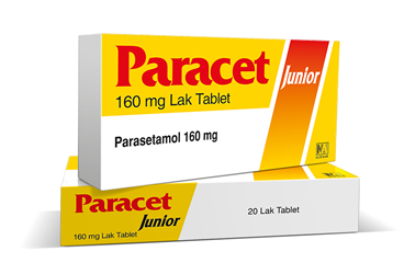 PARACET 160 MG PEDİYATRİK FİLM KAPLI TABLET, 20 TABLET