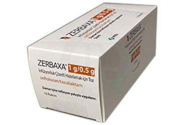 ZERBAXA 1 G/0.5 G INFÜZYONLUK KONSANTRE ÇÖZELTI HAZIRLAMAK IÇIN TOZ IÇEREN FLAKON, 10 FLAKON