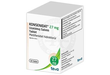 KONSENİDAT 27 mg UZATILMIŞ SALIMLI TABLET, 30 ADET