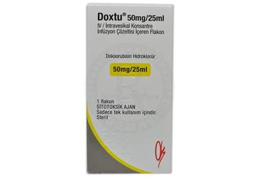 DOXTU 50MG/25ML IV/INTRAVESIKAL KONSANTRE INFÜZYON ÇÖZELTISI IÇEREN FLAKON ,1 ADET