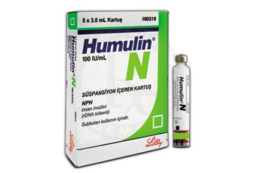 HUMULIN N (NPH) 100 IU/ML SÜSPANSİYON İÇEREN KARTUŞ, 5 ADET