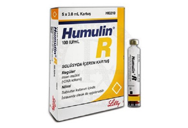 HUMULIN R 100 IU/ML ÇÖZELTİ İÇEREN KARTUŞ, 5 ADET