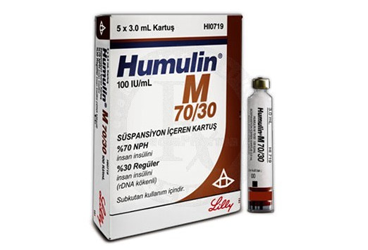 HUMULIN-M 70/30 100 IU/ML SUSPANSIYON ICEREN KARTUS, 5 ADET