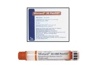 MIXTARD 30 HM PENFİLL 100 IU/ML ENJEKSİYONLUK SÜSPANSİYON İÇEREN KARTUŞ, 5 ADET
