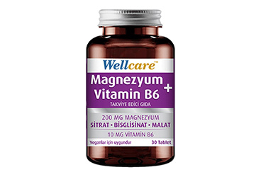 WELLCARE MAGNEZYUM B6 VITAMINI TABLET 200 mg/10 mg 30 tablet