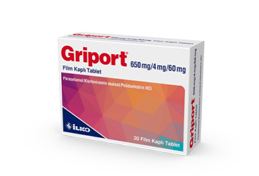 GRIPORT 650 MG/4 MG/ 60 MG FILM KAPLI TABLET ,20 ADET