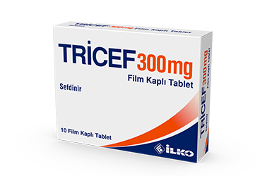 TRICEF 300 MG FILM KAPLI TABLET,10 ADET