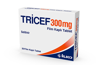 TRICEF 300 MG FILM KAPLI TABLET,20 ADET
