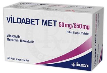 VİLDABET MET 50 MG/850 MG FİLM KAPLI TABLET, 60 ADET