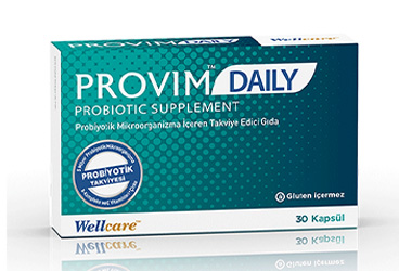 PROVIM DAILY PROBIOTIC SUPPLEMENT PROBIYOTIK MIKROORGANIZMA ICEREN TAKVIYE EDICI GIDA 30 kapsül