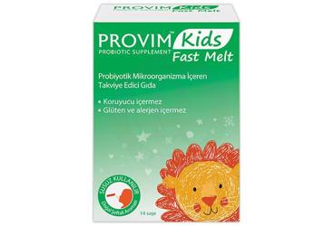 PROVIM KIDS FAST MELT PROBIYOTIK MIKROORGANIZMA ICEREN TAKVIYE EDICI GIDA 14 saşe