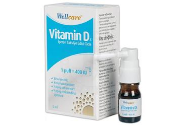 WELLCARE VITAMIN D3 SPREY 400 IU 5 ml şişe