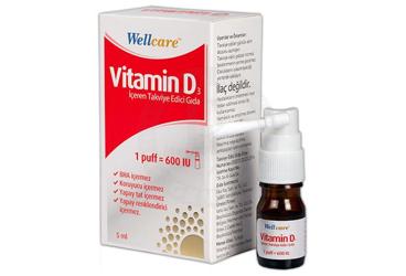 WELLCARE VITAMIN D3 SPREY 600 IU 5 ml şişe