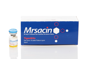 MRSACIN 50 MG I.V. INFÜZYON IÇIN LIYOFILIZE TOZ IÇEREN FLAKON,FLAKON, 1 ADET