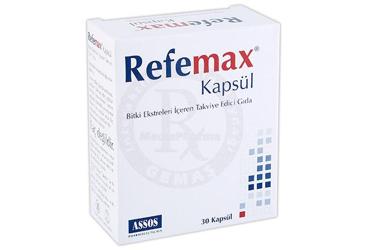 REFEMAX KAPSUL BITKI EKSTRELERI ICEREN TAKVIYE EDICI GIDA 30 kapsül