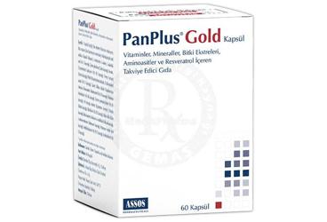 PANPLUS GOLD KAPSUL VITAMINLER, MINERALLER, BITKI EKSTRELERI AMINOASITLER VE RESVERATROL ICEREN TAKVIYE EDICI GIDA 60 kapsül