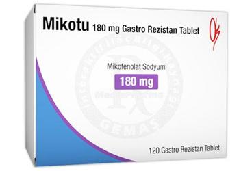 MİKOTU 180 MG GASTRO REZİSTAN TABLET, 120 TABLET