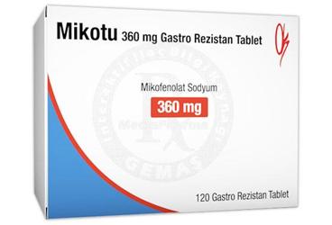 MİKOTU 360 MG GASTRO REZİSTAN TABLET, 120 TABLET