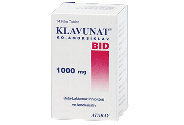 KLAVUNAT BID 875 MG/125 MG FİLM KAPLI TABLET, 14 ADET