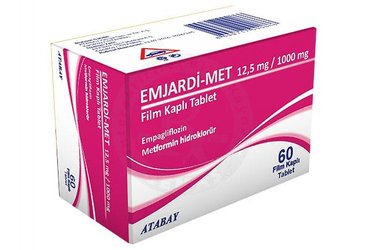 Emjardi-met 12,5 mg / 1000 mg Film Kaplı Tablet (60 adet)