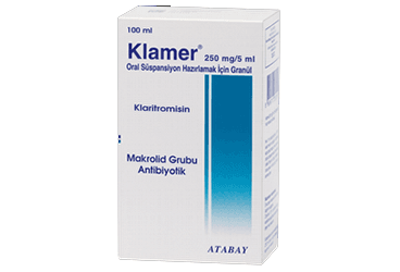 KLAMER 250 MG/5 ML ORAL SÜSPANSİYON HAZIRLAMAK İÇİN GRANÜL, 100 ML