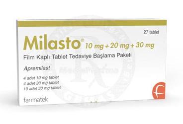 Milasto 10mg+20mg+30mg Film Kaplı Tablet Tedaviye Başlama Paketi (27 adet (10 mg 4 adet, 20 mg 4 adet, 30 mg 19 adet)