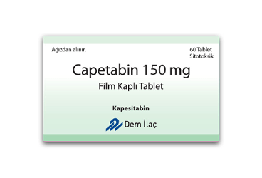 CAPETABİN 150 MG FİLM KAPLI TABLET, 60 ADET