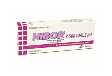 HIBOR 7500 IU/0,3 ML SC KULLANIMA HAZIR ENJEKTÖR, 2 ADET