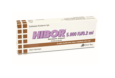 HIBOR 5000 IU/0,2 ML SC KULLANIMA HAZIR ENJEKTÖR, 2 ADET