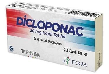 DİCLOPONAC 50 MG KAPLI TABLET, 20 ADET
