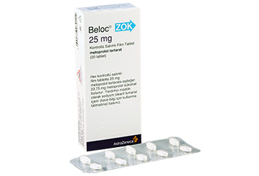 Beloc Zok 25 mg Kontrollü Salımlı Film Kaplı Tablet, 20 adet