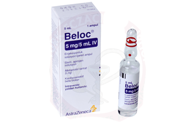 BELOC 5 MG/5 ML IV ENJEKSİYONLUK SOLÜSYON İÇEREN AMPUL, 1 AMPUL