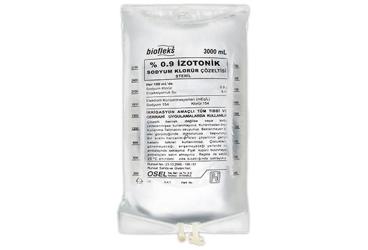 BIOFLEKS %0.9 IZOTONIK SODYUM KLORUR ÇÖZELTİSİ 3000 ML (PVC TORBA) SETLI