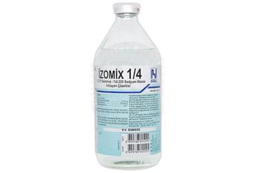 İZOMİX ¼ %3,75 DEKSTROZ %0,225 SODYUM KLORÜR I.V. İNFÜZYONLUK ÇÖZELTİ 500 ML SETSİZ ŞİŞE